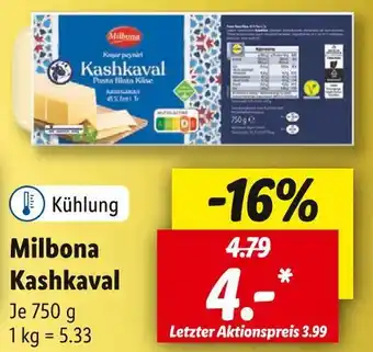 Lidl Milbona kashkaval Angebot