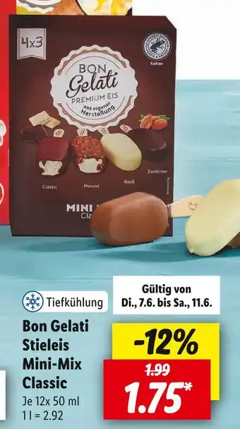 Lidl Bon gelati stieleis mini-mix classic Angebot
