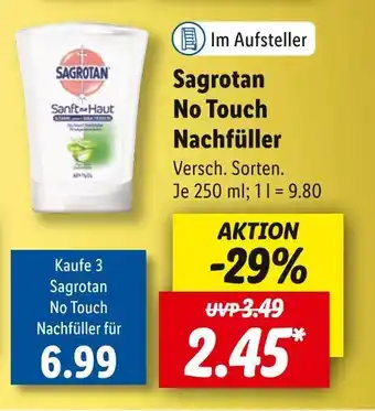 Lidl Sagrotan no touch nachfüller Angebot