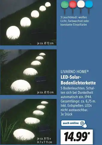 Lidl Livarno home led-solar-bodenlichterkette Angebot