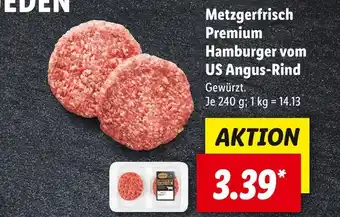 Lidl Metzgerfrisch premium hamburger vom us angus-rind Angebot