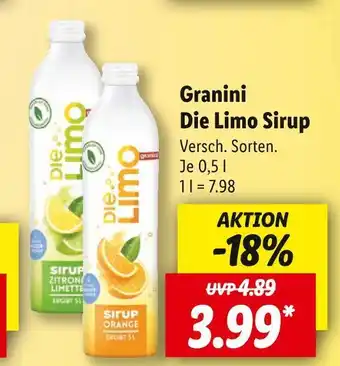 Lidl Granini die limo sirup Angebot