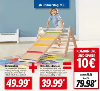 Lidl Playtive kletterdreieck oder kletterleiter/rutsche Angebot