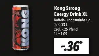 Lidl Kong strong energy drink xl Angebot