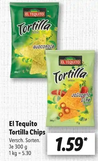 Lidl El tequito tortilla chips Angebot