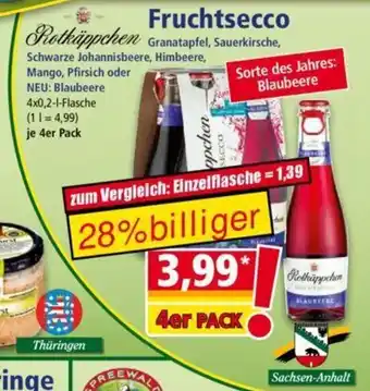 Norma Rotkappchen Fruchtsecco 4*200ml Angebot