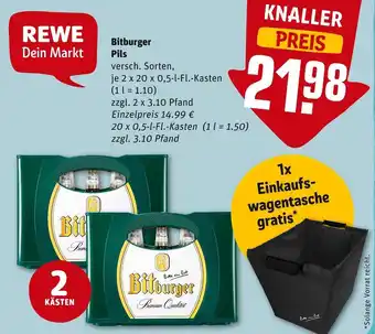 REWE Bitburger pils Angebot