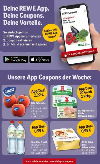 REWE Unsere app coupons der woche Angebot