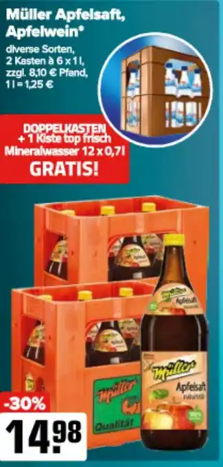 Logo Getränkemarkt Muller Apfelsaft, Apfelwein 2*6*1L Angebot