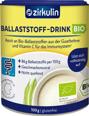 dm drogerie Zirkulin ballaststoffdrink bio Angebot