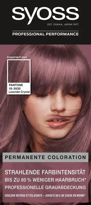 dm drogerie Syoss haarfarbe pantone lavender crystal 18-3530 Angebot