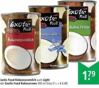 Marktkauf Exotic Food Kokosnussmilch Auch Light Oder Kokoscreme Angebot