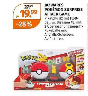 Müller Jazwares Pokémon Surprise Attack Game Angebot