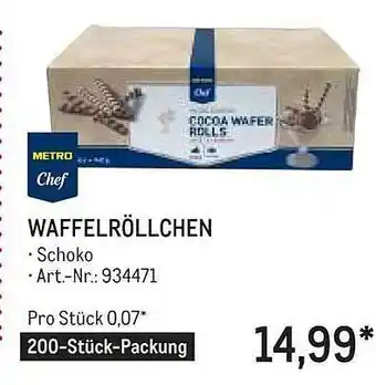 METRO Waffelröllchen Angebot