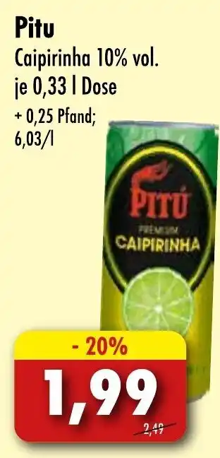 Lösch Depot Pitu Caipirinha 0,33 L Dose Angebot