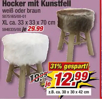 Poco Hocker mit Kunstfell Angebot