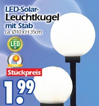 Wreesmann LED Solar Leuchtkugel mit Stab Angebot