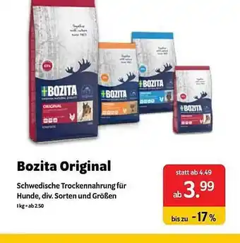 Das Futterhaus Bozita Original Schwedische Trockennahrung Für Hunde Angebot