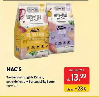 Das Futterhaus Mac's Katzentrockennahrung Angebot