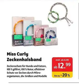 Das Futterhaus Miss Curly Zeckenhalsband Angebot