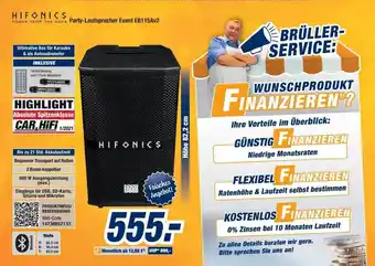 Expert Bening Hifonics Party-lautsprecher Event Eb115av2 Angebot