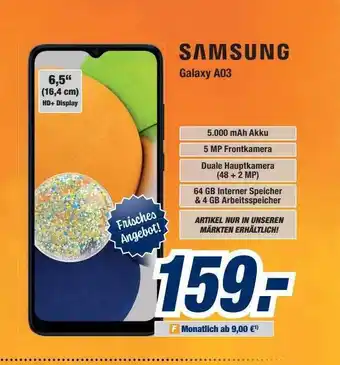 Expert Bening Samsung Galaxy A03 Angebot