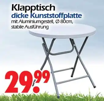 Wreesmann Klapptisch dicke Kunststoffplatte Angebot