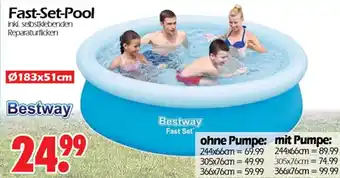 Wreesmann Bestway Fast Set Pool 183x51 cm Angebot