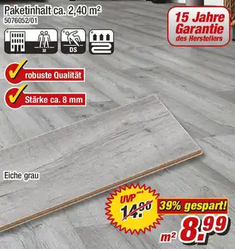 Poco Laminatboden Eiche grau Angebot