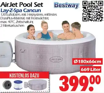 Wreesmann Bestway AirJet Pool Set Lay Z Spa Cancun 669 Liter Angebot