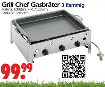 Wreesmann Grill Chef Gasbräter 3 flammig Angebot