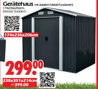 Wreesmann Gerätehaus 174x236x206 cm Angebot