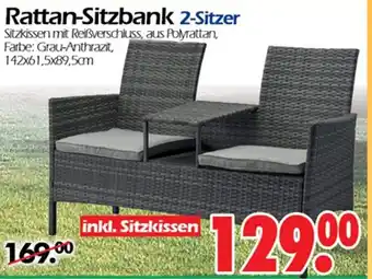 Wreesmann Rattan Sitzbank 2 Sitzer Angebot