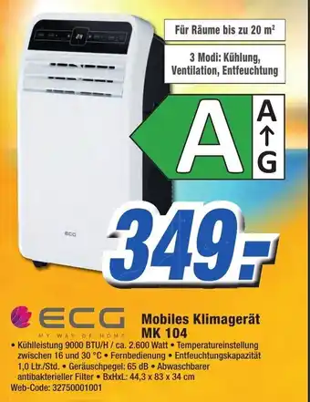 K+B Expert ECG Mobiles Klimagerät MK 104 Angebot