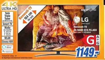 K+B Expert LG Nanocell TV 65 NANO 919 PA.AEU Angebot