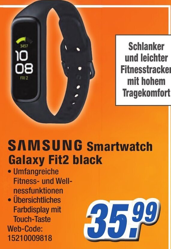 Samsung Smartwatch Galaxy Fit2 black Angebot bei K+B Expert