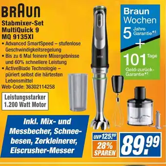 expert Octomedia Braun Stabmixer Set MultiQuick 9 MQ 9135XI Angebot