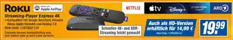 expert Octomedia Roku Streaming Player Express 4K Angebot