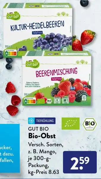 Aldi Süd Gut Bio Bio-Obst 300 g Packung Angebot