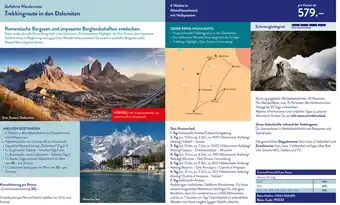 Aldi Süd Geführte Wanderreise Trekkingroute in den Dolomiten Angebot