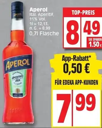 Edeka Aperol Ital. Aperitif 0,7L Flasche Angebot