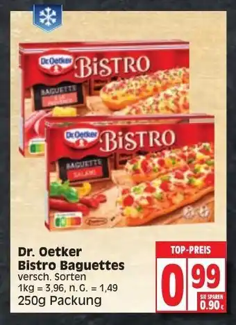 Edeka Dr. Oetker Bistro Baguettes 250g Packung Angebot