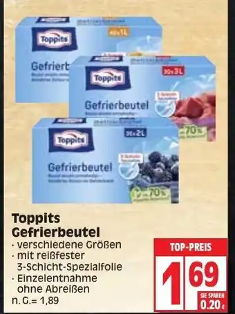 Edeka Toppits Gefrierbeutel Angebot