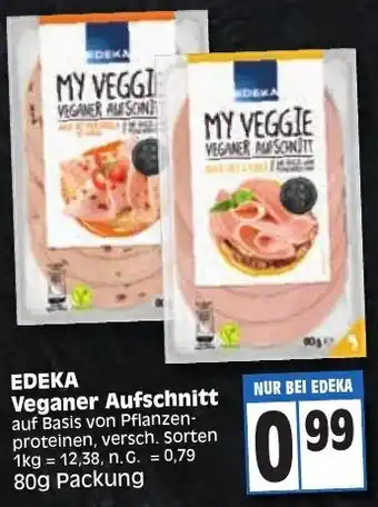 Edeka Edeka Veganer Aufschnitt 80g Packung Angebot