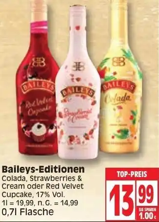 Edeka Baileys Editionen 0,7L Flasche Angebot