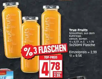 Edeka True Fruits Smoothies 3x250ml Flasche Angebot