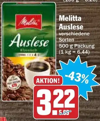 AEZ Melitta Auslese 500 g Angebot