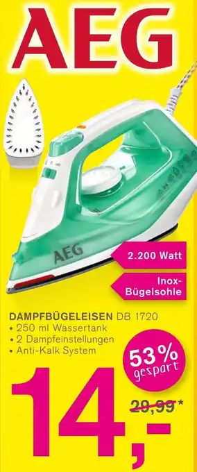 KODi AEG Dampfbügeleisen DB 1720 Angebot