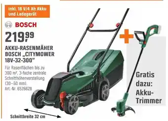 OBI Bosch akku-rasenmäher „citymower 18v-32-300“ Angebot