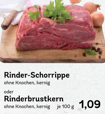 AEZ Rinder Schorrippe oder Rinderbrustkern 100 g Angebot